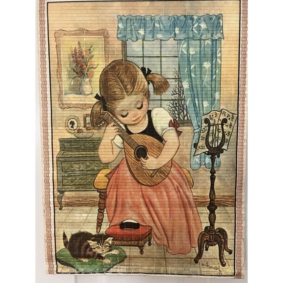 Vintage Jandro Litho 1972 Little Workers Print /Childs Room /Nursery /Retro 8x10 - Picture 3 of 5